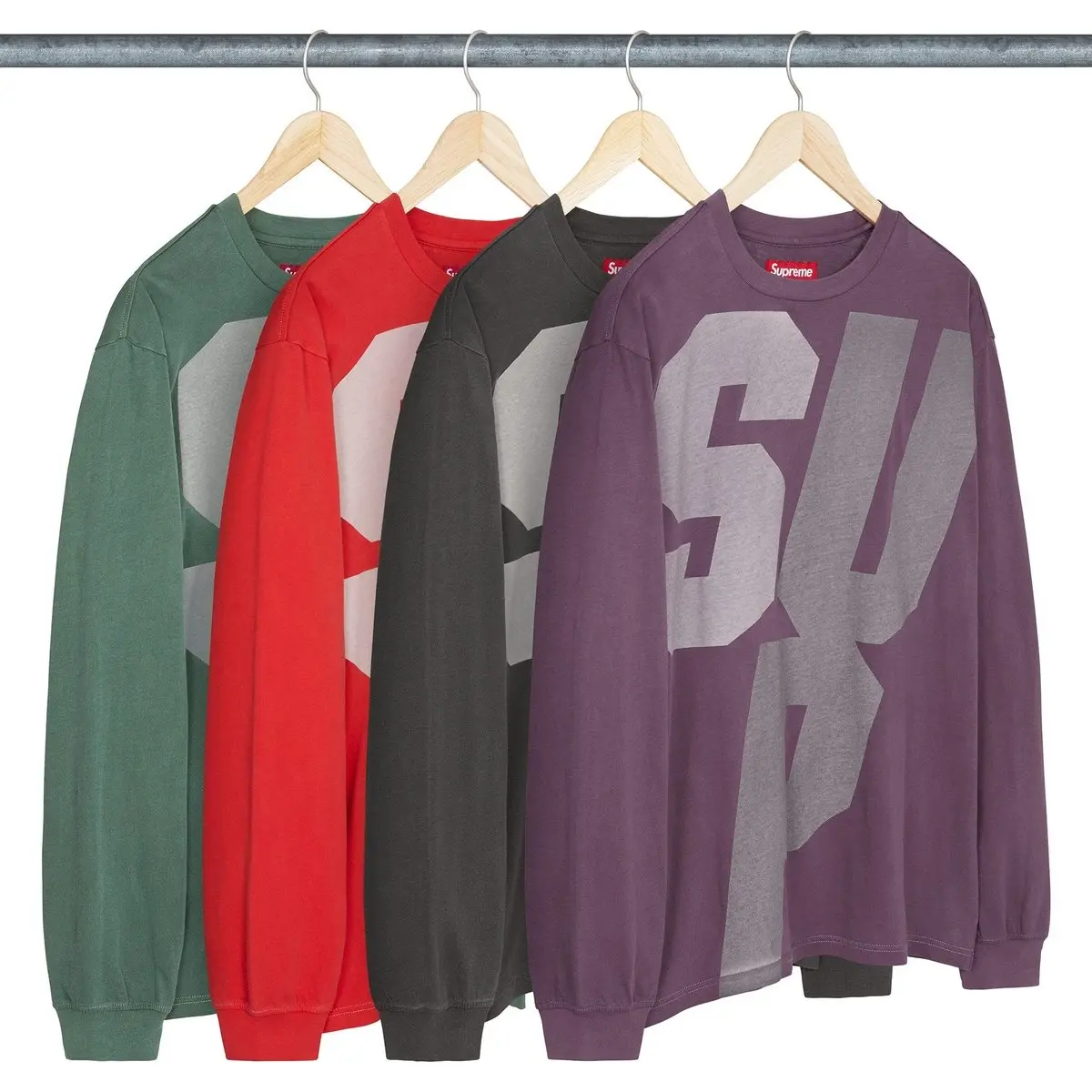 WEEK12 светоотражающая футболка с длинным рукавом unisex Supreme, черный — фото 4