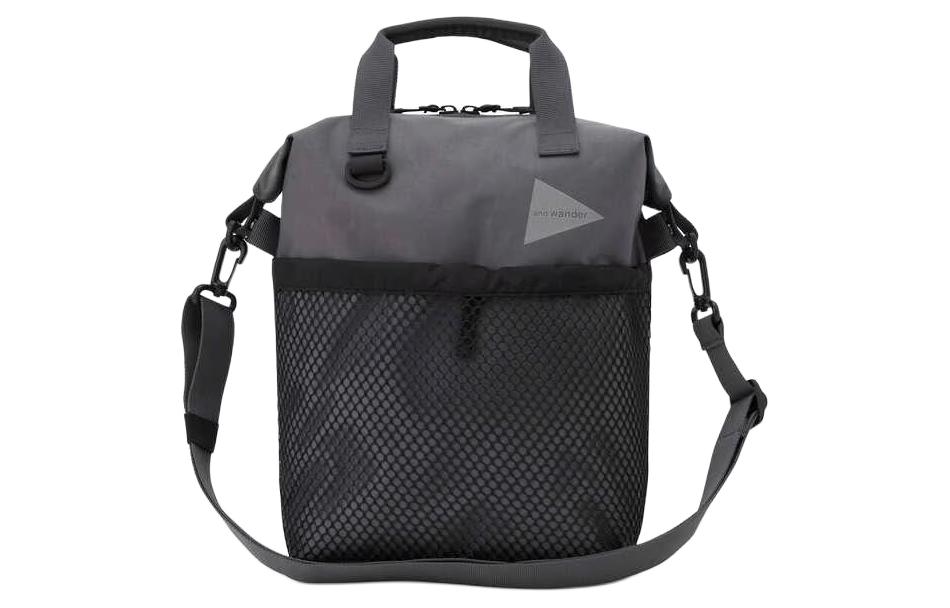 

And Wander Хлопковая с полиэстером портативная сумка через плечо унисекс серая, Gray