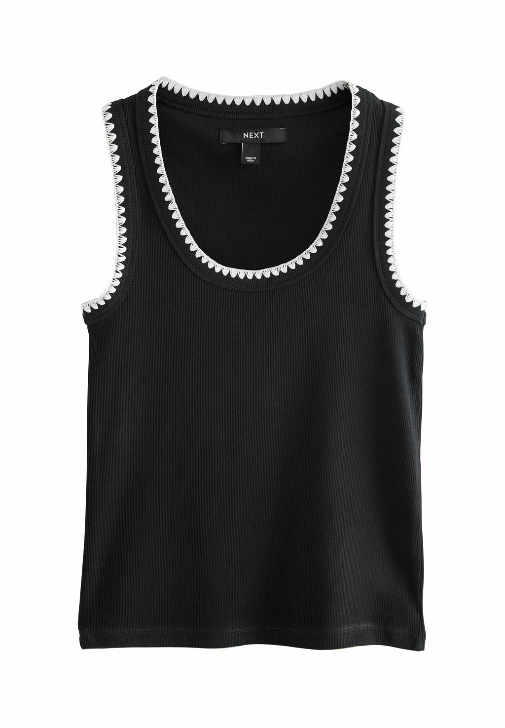 

Топ REGULAR FIT - CONTAST TRIM SCOOP NECK SLEEVELESS TANK Next, черный