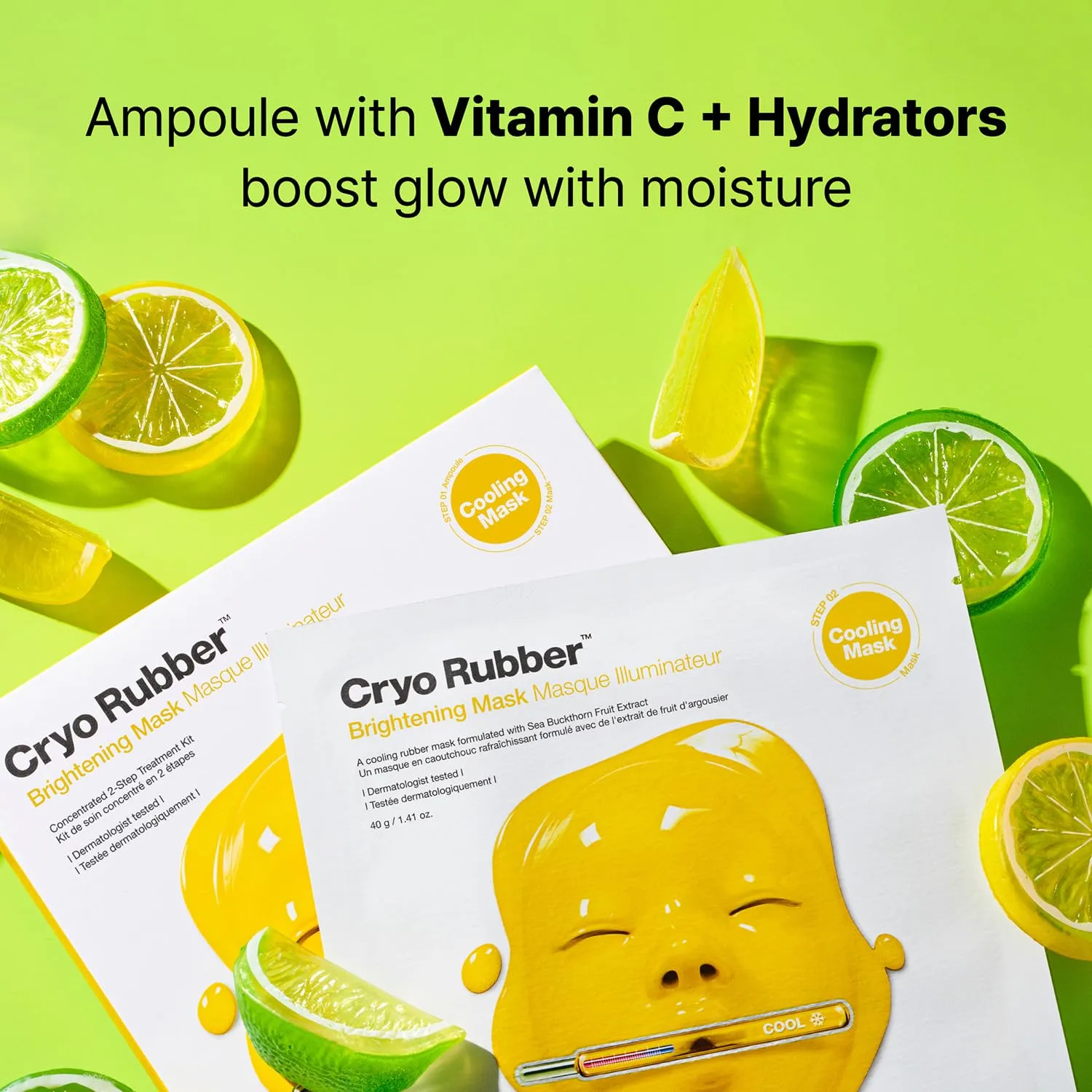 Dr.Jart+ Cryo Rubber Mask Collection - набор из 4 корейских масок для увлажнения, сияния, упругости и успокоения кожи с гиалуроновой кислотой, ниацинамидом, глицерином и аллантоином — фото 4