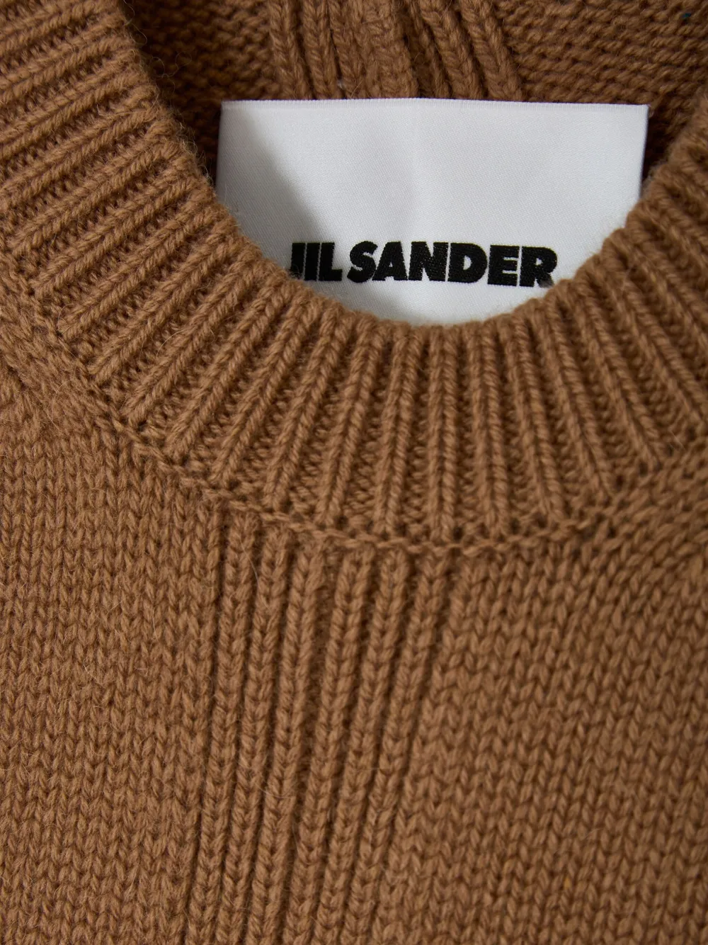 Асимметричный шерстяной свитер JIL SANDER, коричневый — фото 4