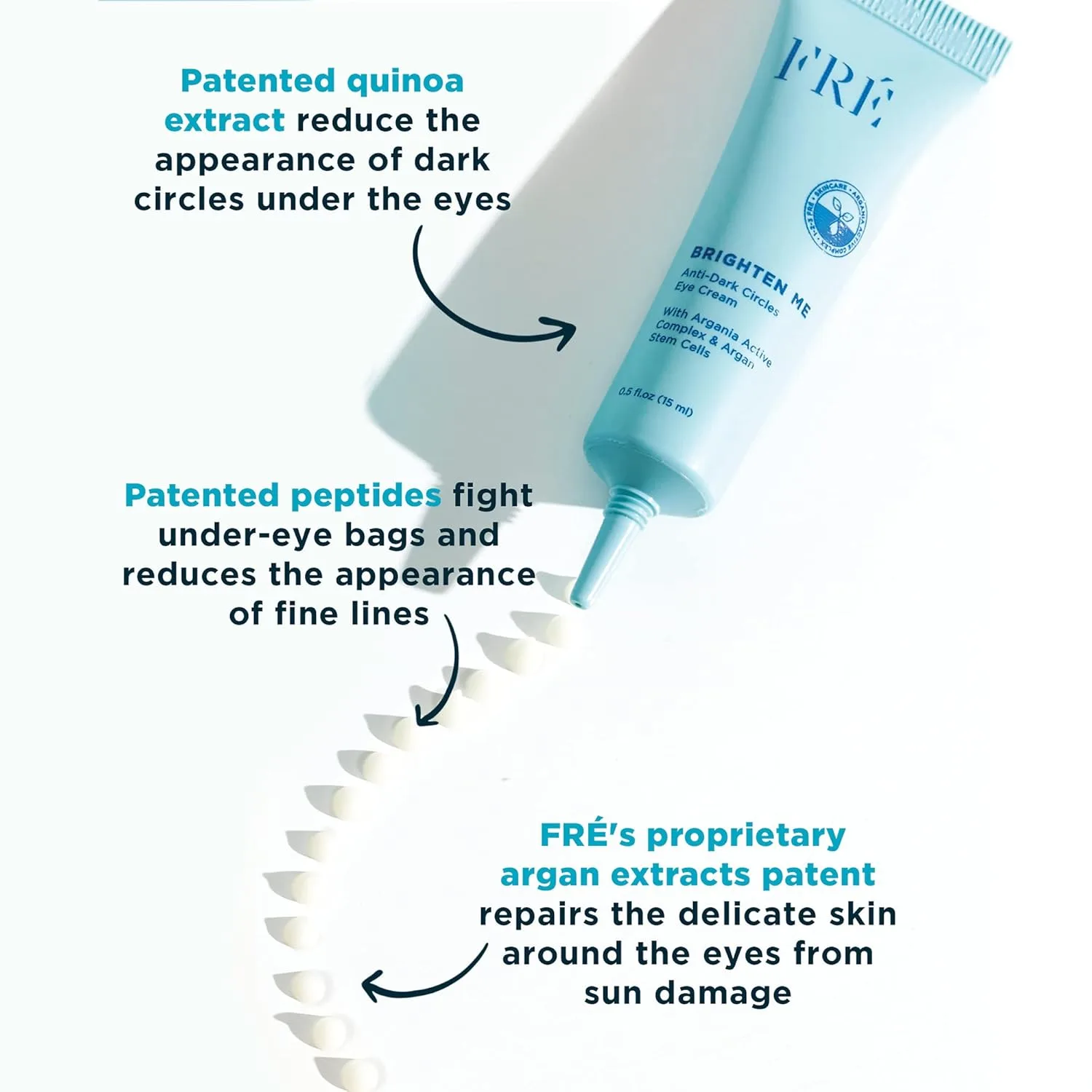 Омолаживающий крем для глаз Brighten Me от FRE Skincare - против морщин, темных кругов и отеков, веганский, без парабенов, для всех типов кожи Fré — фото 2