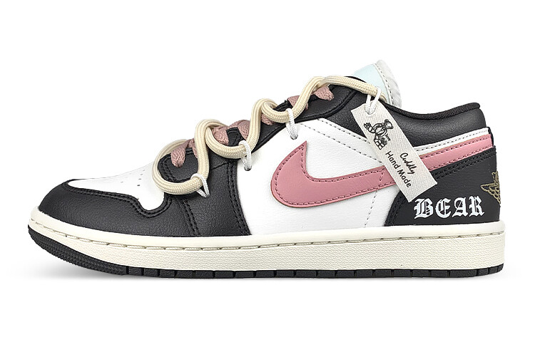 

Кроссовки Air Jordan 1 Vintage Basketball Shoes Women's Low-Top White/black/beige/pink