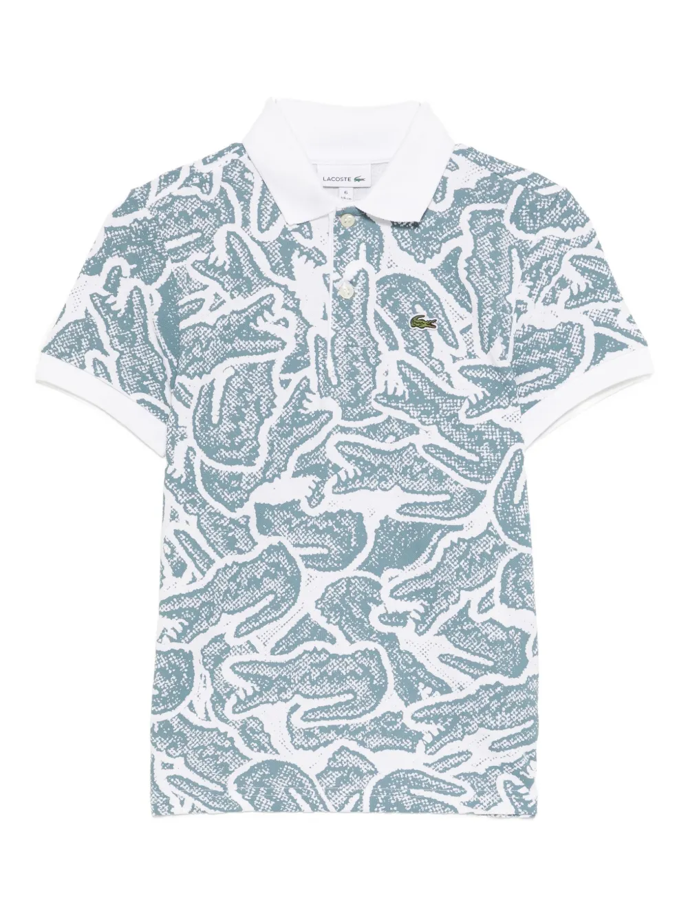 

Рубашка-поло с графическим принтом Lacoste, белый