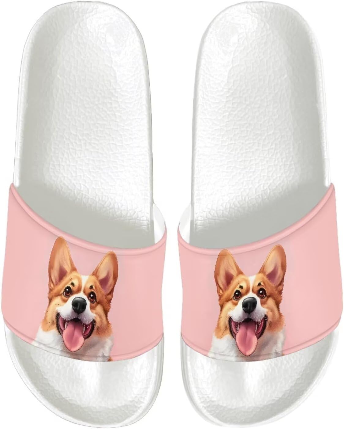 

Женские летние плоские сандалии на шлепке с открытым носком, мягкие шлепанцы, летние нескользящие тапочки Judentidos, Funny Corgi