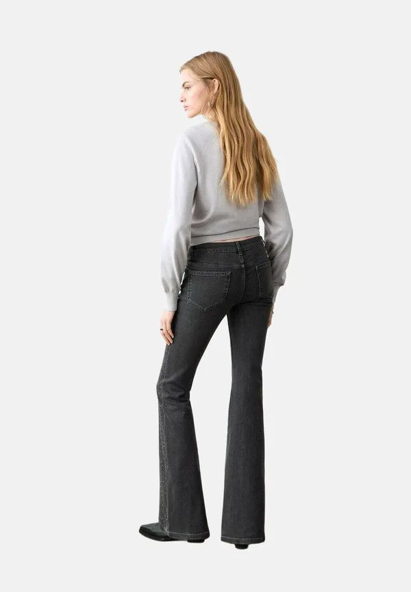 Подростковые расклешенные джинсы Mango Kids, Black Denim — фото 2