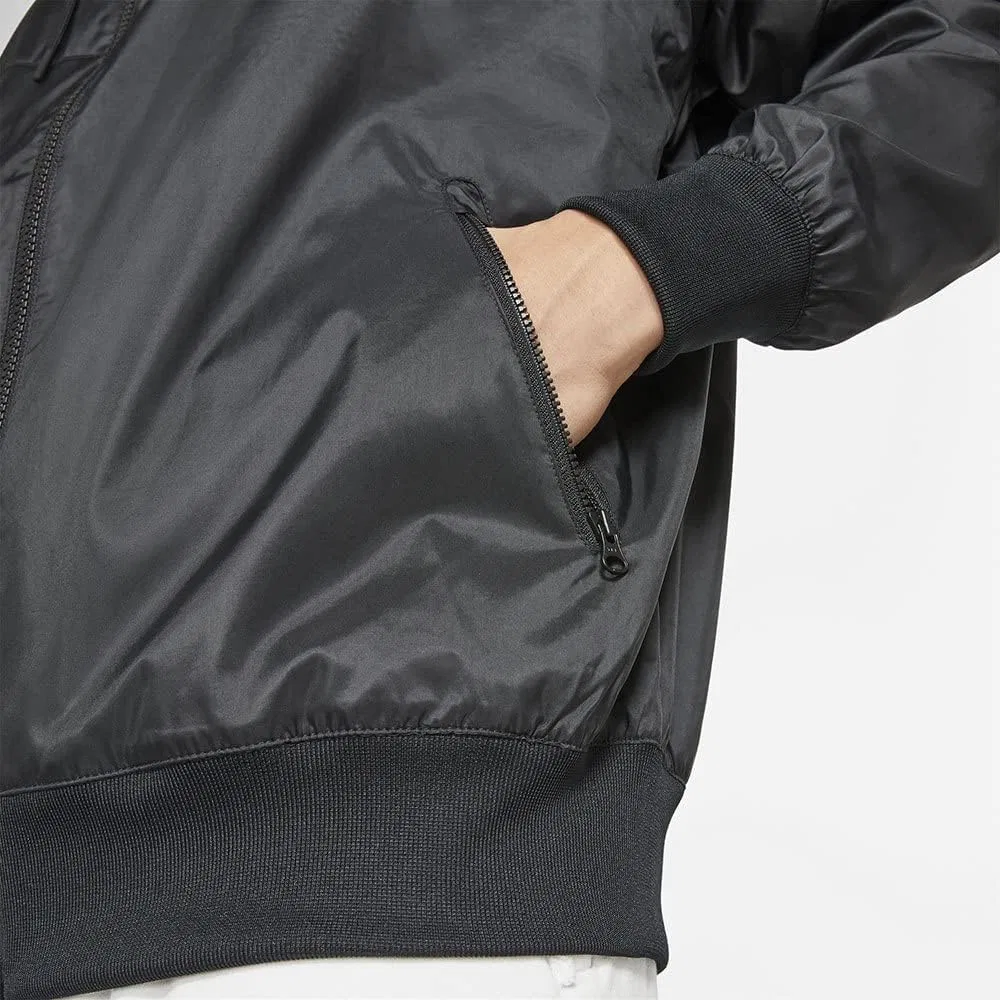 Куртка ветровка Nike Windrunner, черный/белый — фото 4