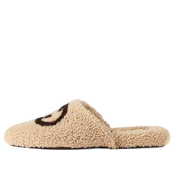 

Тапочки slippers interlocking g 'butterscotch' Gucci, бежевый