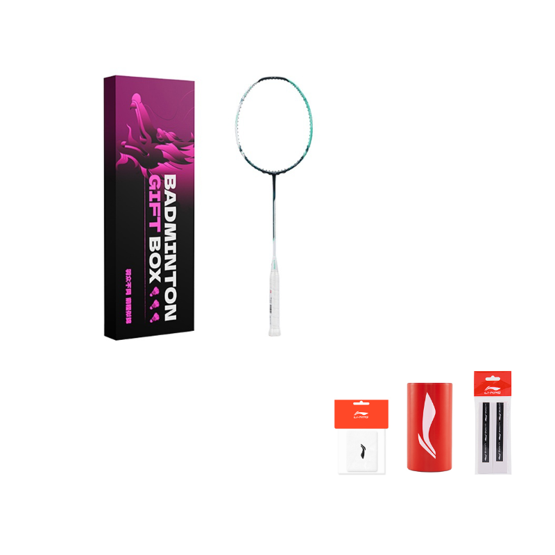 

LINING Ракетка для бадминтона Control Type All around Defense Professional Single Racket Pearl White Light Jade Green