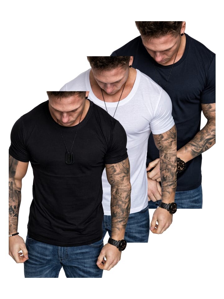 

Футболка Amaci&Sons, цвет (navyblau + weiß + schwarz)