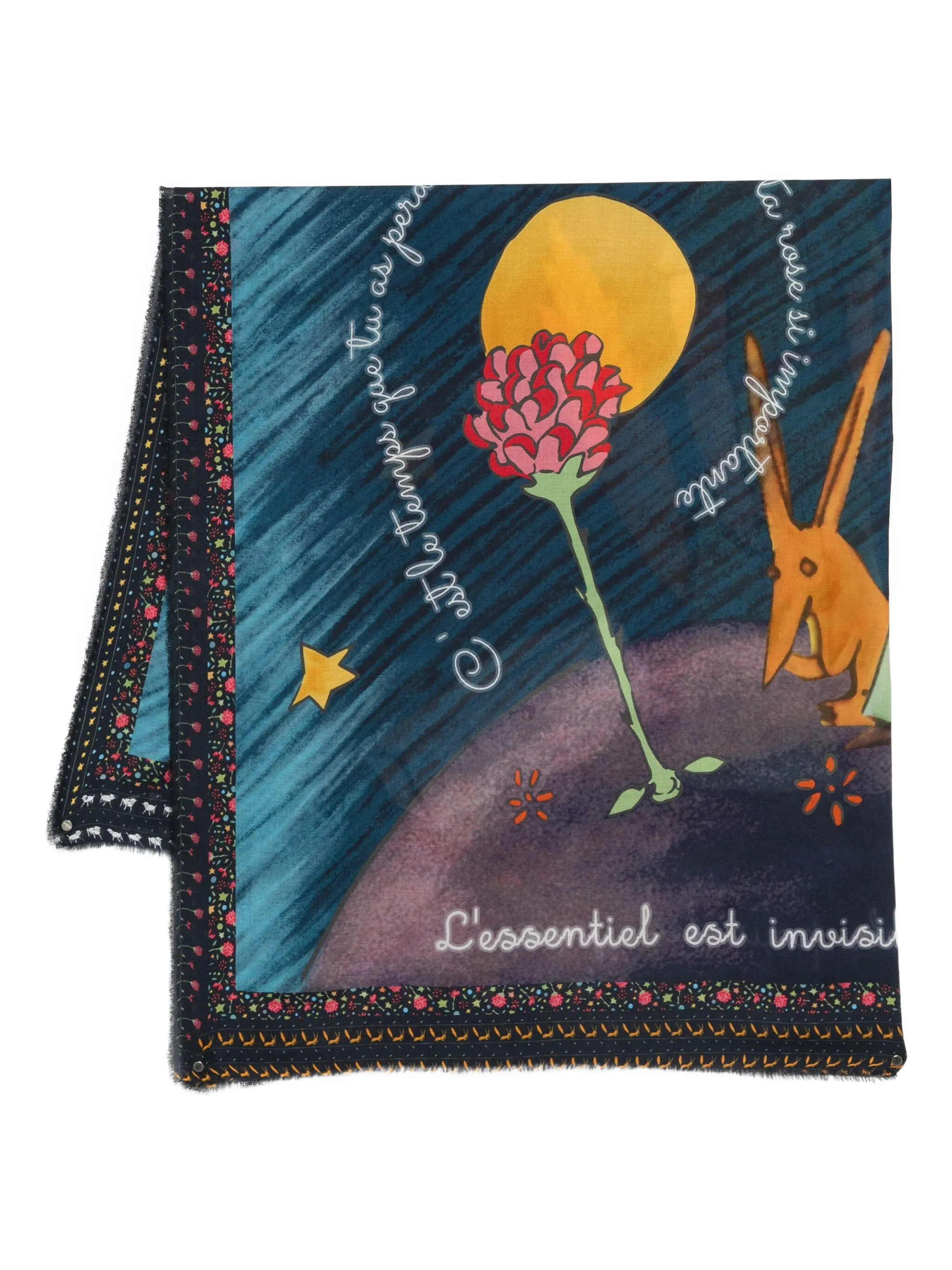 

Шарф с принтом Invisible Faliero Sarti, синий