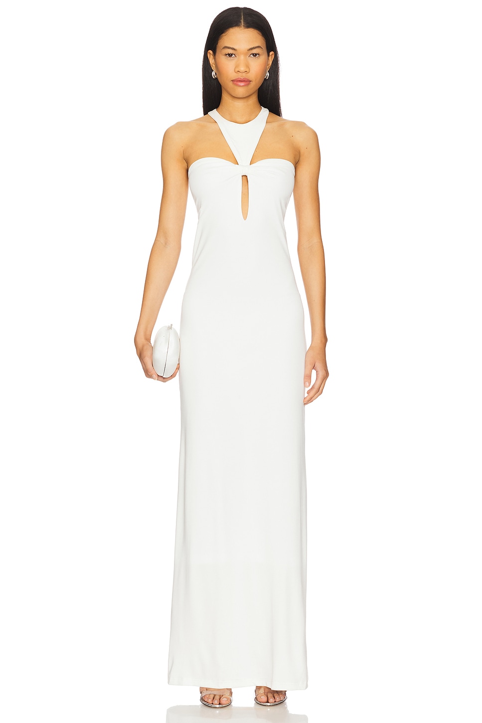 

X Sabine Getty платье макси с открытой спиной Adriana Degreas, off white