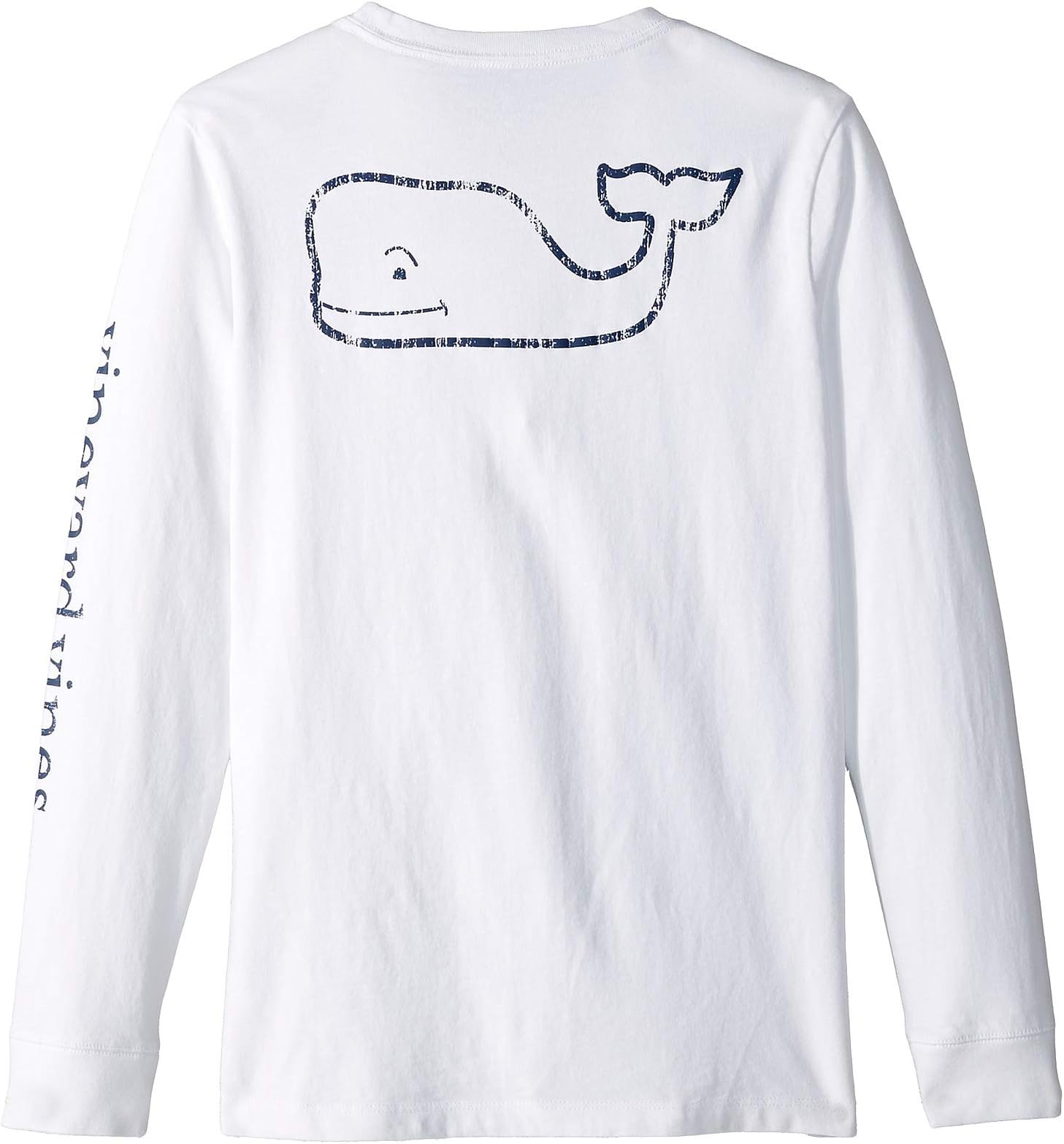 Лонгслив Vineyard Vines Kids Long Sleeve Vintage Whale, цвет White Cap — фото 2