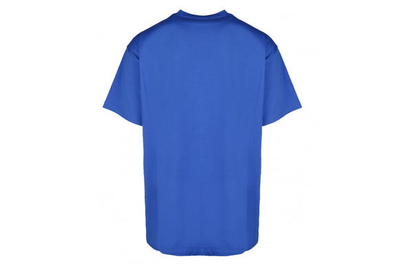 Футболка small logo print cotton t-shirt 'blue' Balenciaga, синий — фото 3