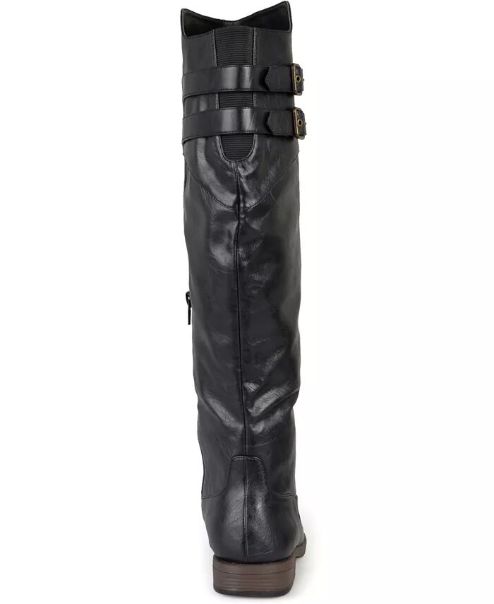 Женские сапоги Tori Extra Wide Calf с высокими коленями для верховой езды Journee Collection, черный — фото 3