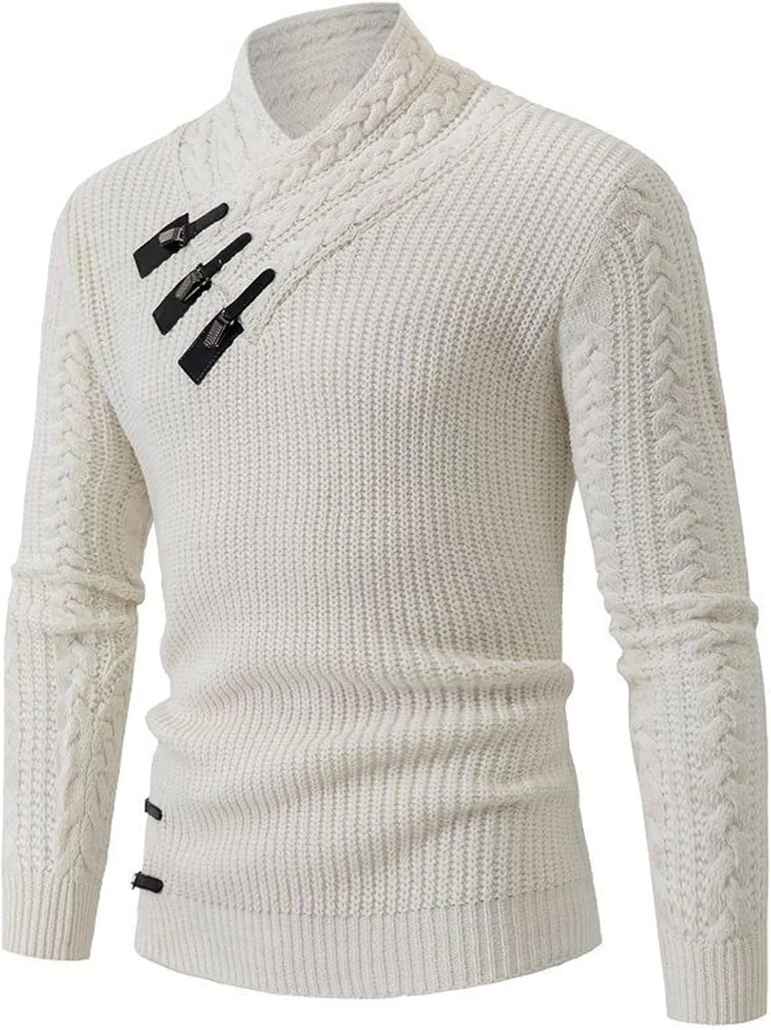 

Свитер Dgoopd Cable Knit с пуговицами, вязаный, мужской