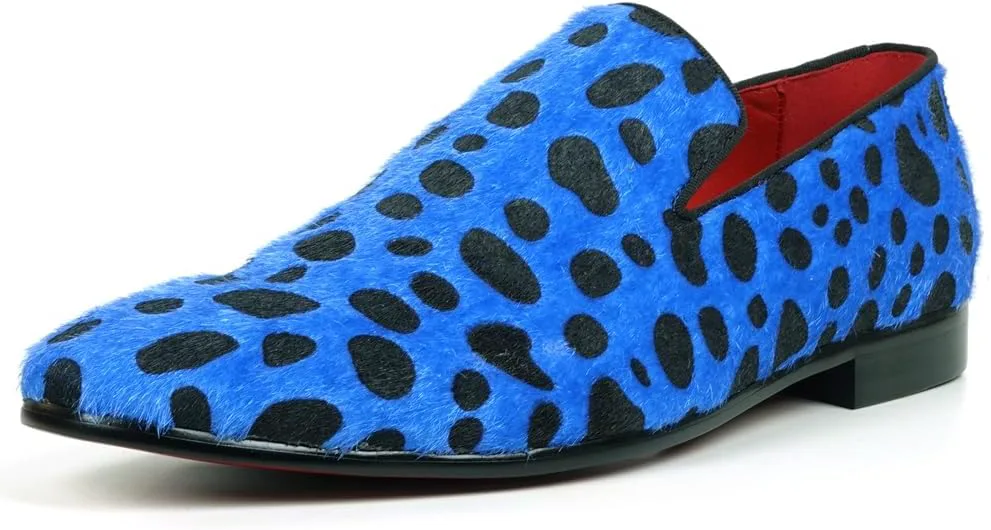 

Лоферы FI-7532 из пони с леопардовым принтом Fiesso by Aurelio Garcia, синий