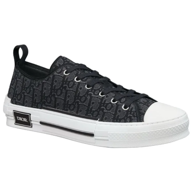 DIOR Кеды B23 League Oblique Low top Canvas мужские серебристо-черные — фото 4