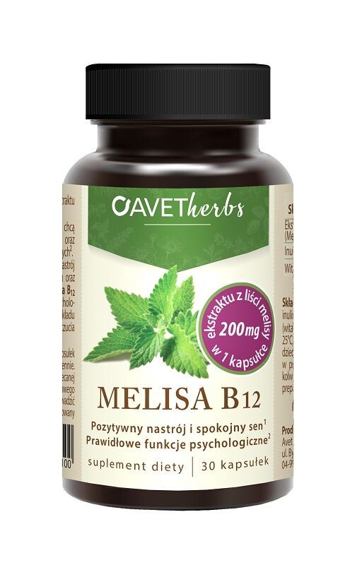 

Препарат, который успокаивает и облегчает засыпание Avet Herbs Melisa B12, 30 шт