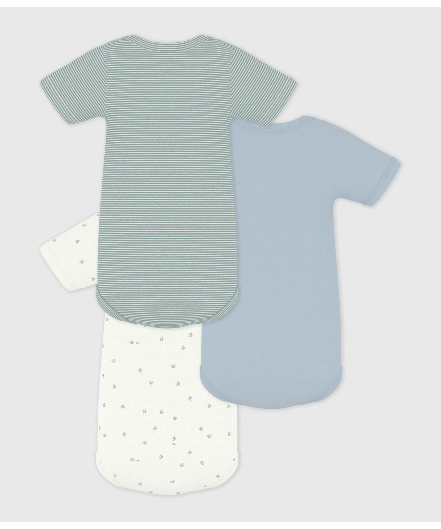 Боди с короткими рукавами (комплект из 3 предметов) PETIT BATEAU, Multicolor 1 — фото 2