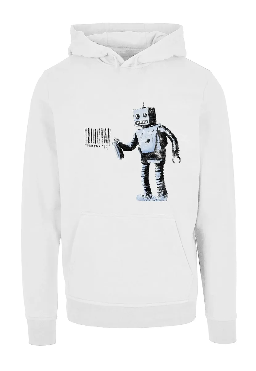 

Толстовка с капюшоном Merchcode " Merchcode Men's Barcode Robot Hoody", белый