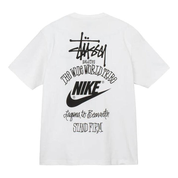 

Футболка Nike x Stssy The Wide World Tribe TShirt (Asia Sizing) 'White', белый