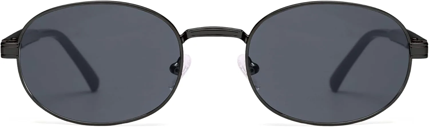 

Небольшие ретро-солнцезащитные очки овальной формы для женщин и мужчин, винтажные модные солнцезащитные очки в металлической оправе AP3794 Appassal, Matt Black/Grey