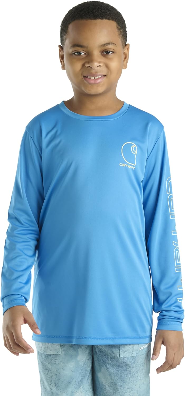 

Детская футболка Carhartt Unisex Force Sun Defender с длинным рукавом, Bright Blue, Синий, Детская футболка Carhartt Unisex Force Sun Defender с длинным рукавом, Bright Blue
