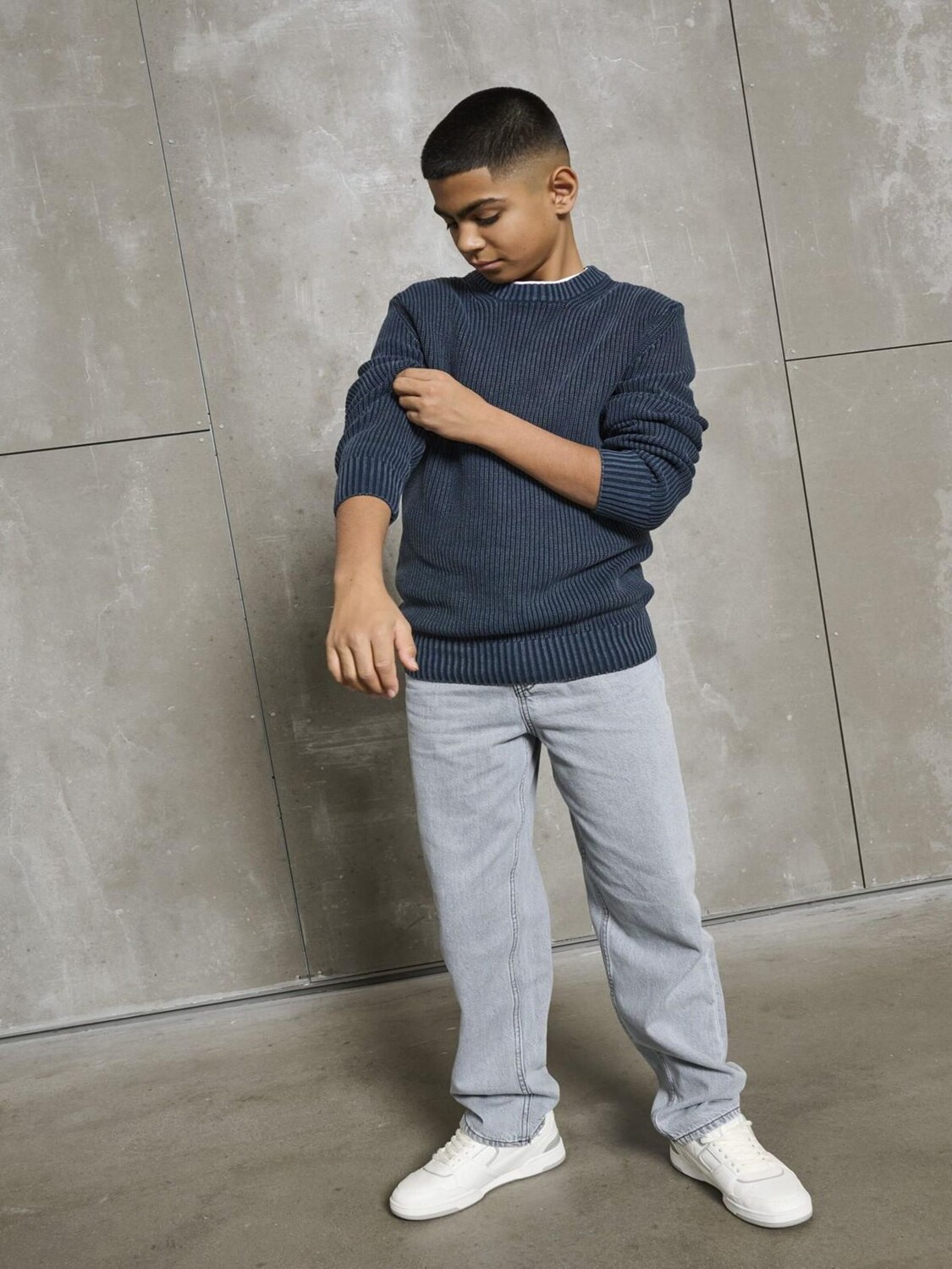 Only & Sons Junior Свитер 'OSJROSU' в цвете Marine Blue — фото 3