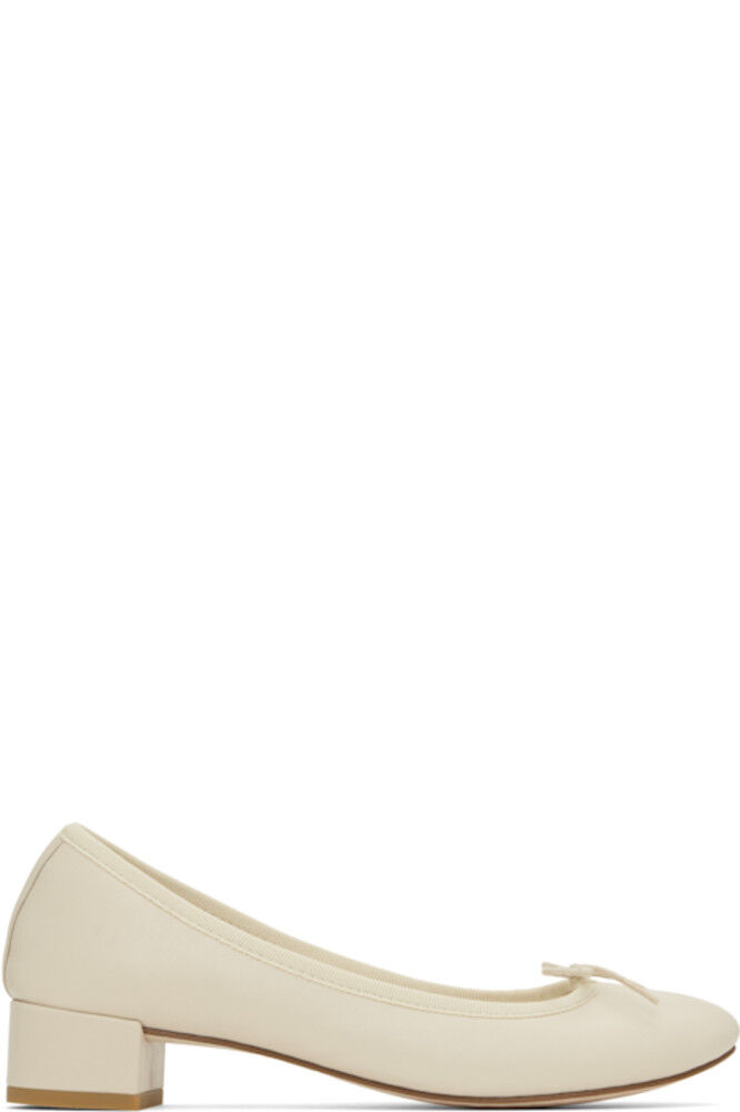 Бежевые туфли Camille на каблуках Repetto