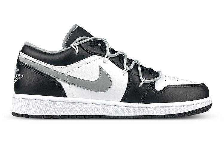 Кроссовки Air JORDAN 1 Vintage Basketball Shoes Unisex Low-Top Black White Gray — фото 2