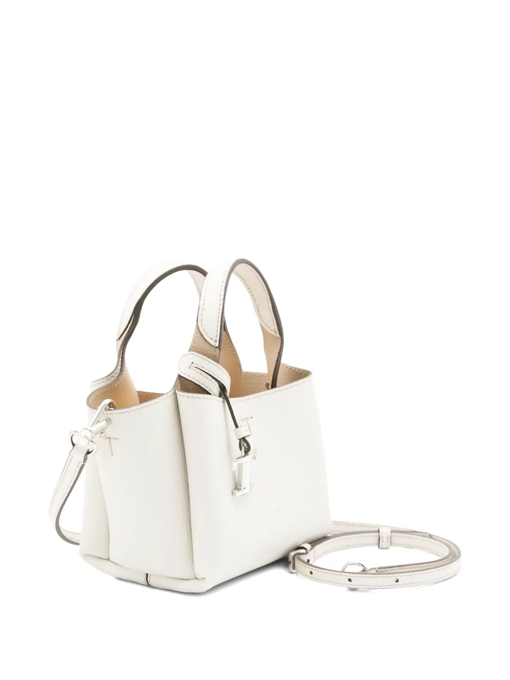 Микро-сумка-тоут из кожи Tod'S, белый — фото 3