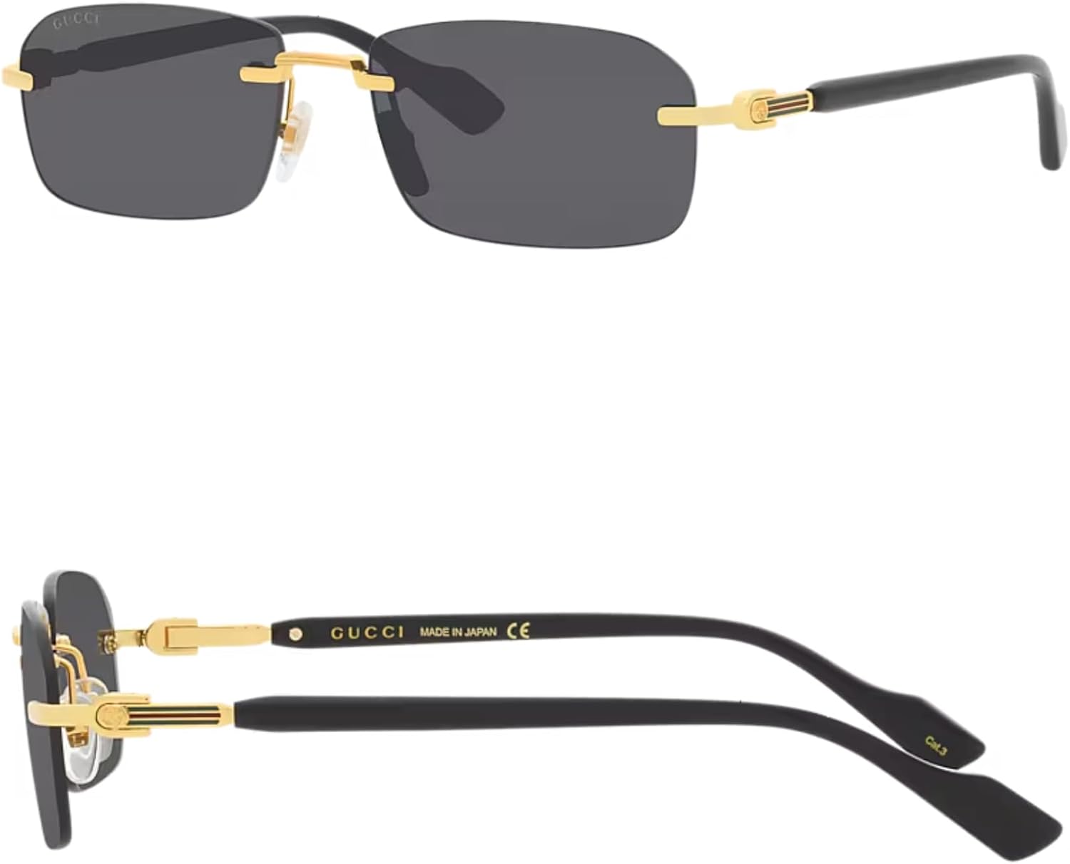 

Мужские солнцезащитные очки Gucci GG1221S GG с переплетающимися логотипами, в форме «пилот», неполяризованные – в комплекте роскошный набор для очков – золотистая оправа с серыми линзами