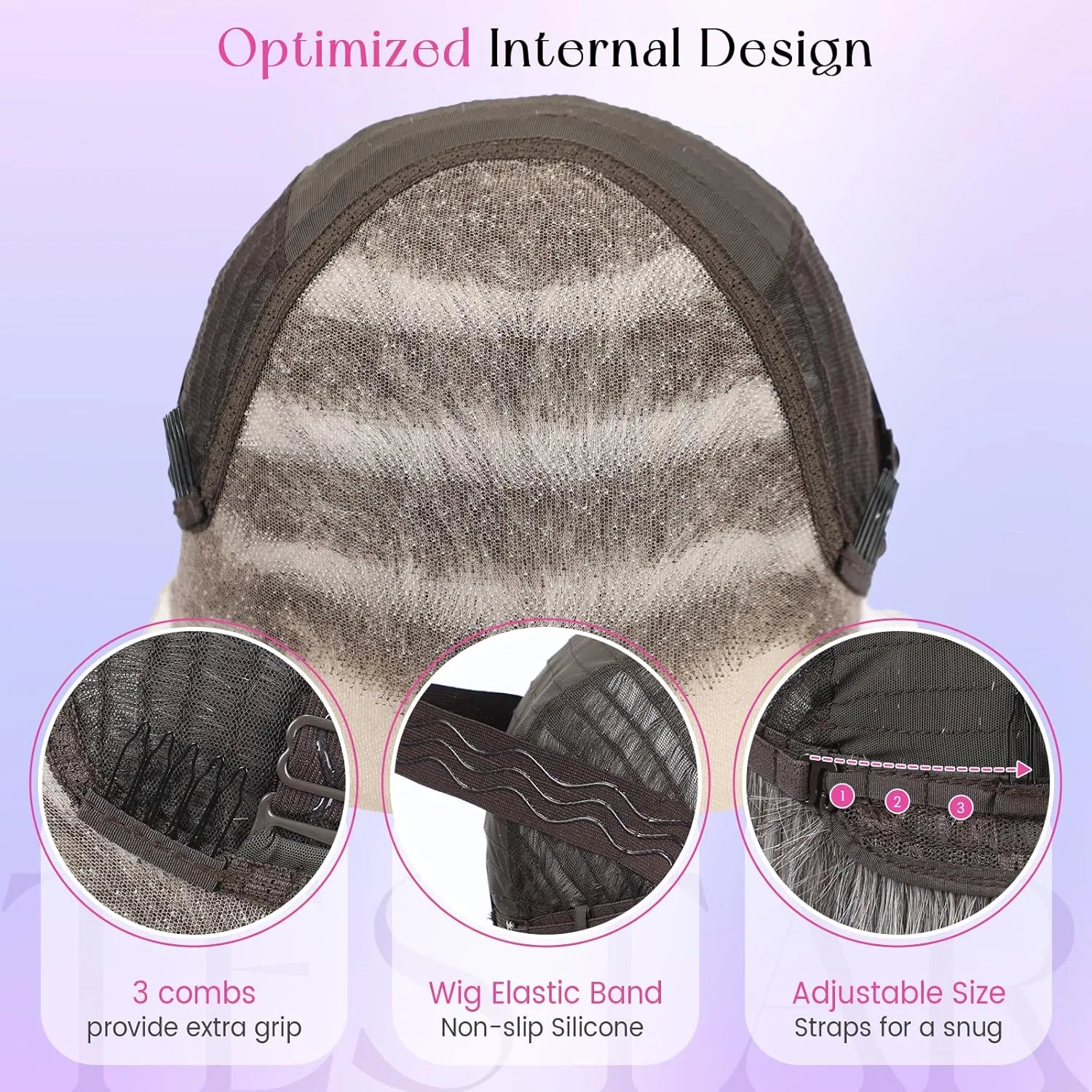 Длинный волнистый синтетический парик Lace Front черный Testar, Schwarz — фото 3