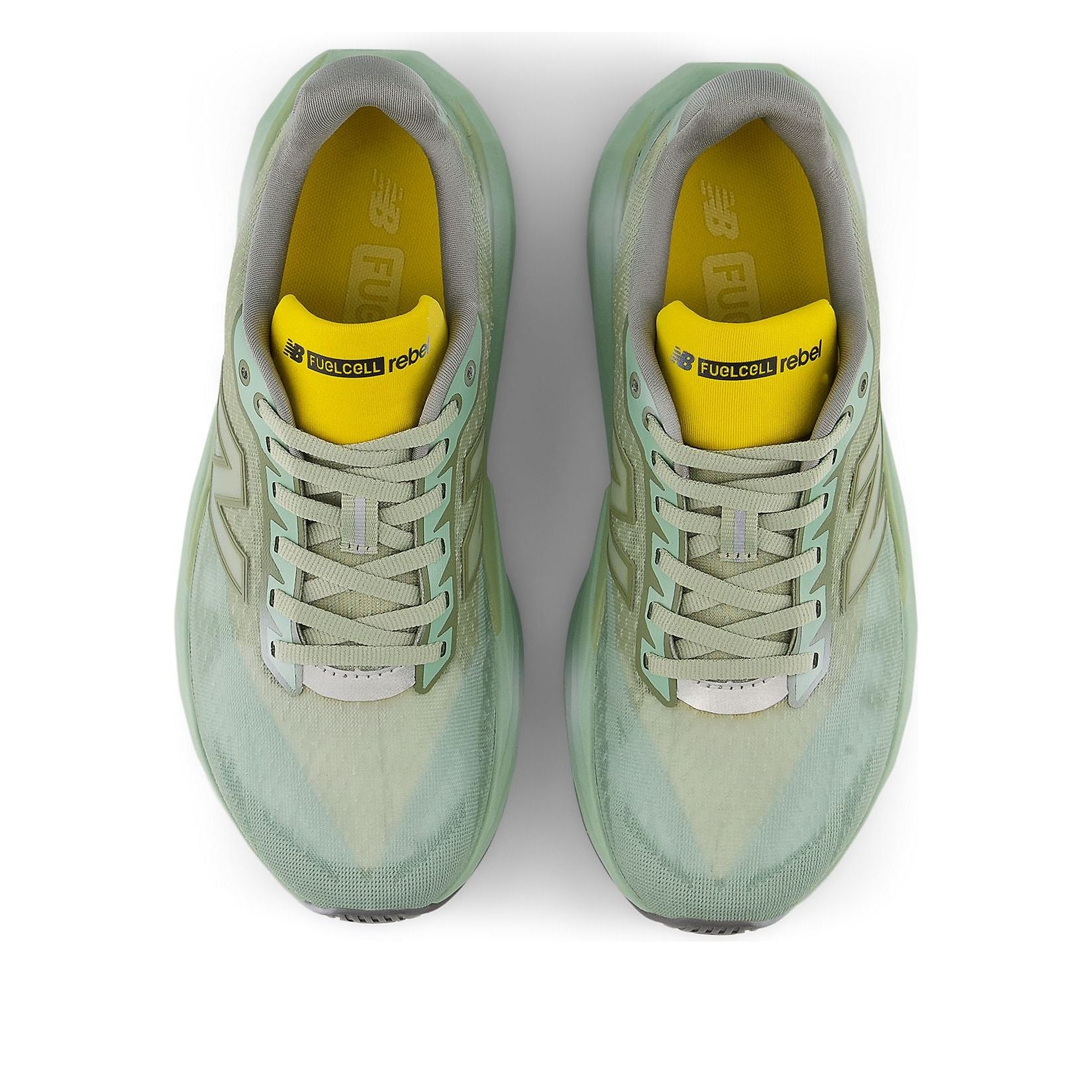 Кроссовки (WMNS) New Balance FuelCell Rebel v5 'Garter Snake Mosaic Green Lemon' — фото 2