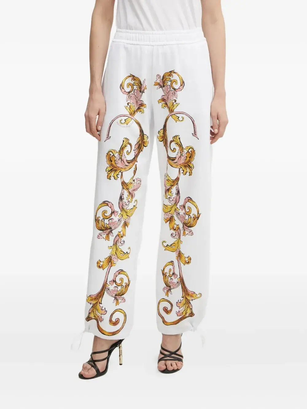 

Брюки с принтом Baroque Versace Jeans Couture, белый