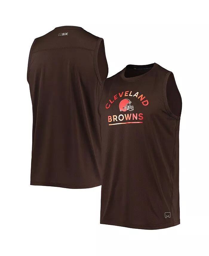 

Мужская коричневая майка Cleveland Browns Rebound MSX by Michael Strahan