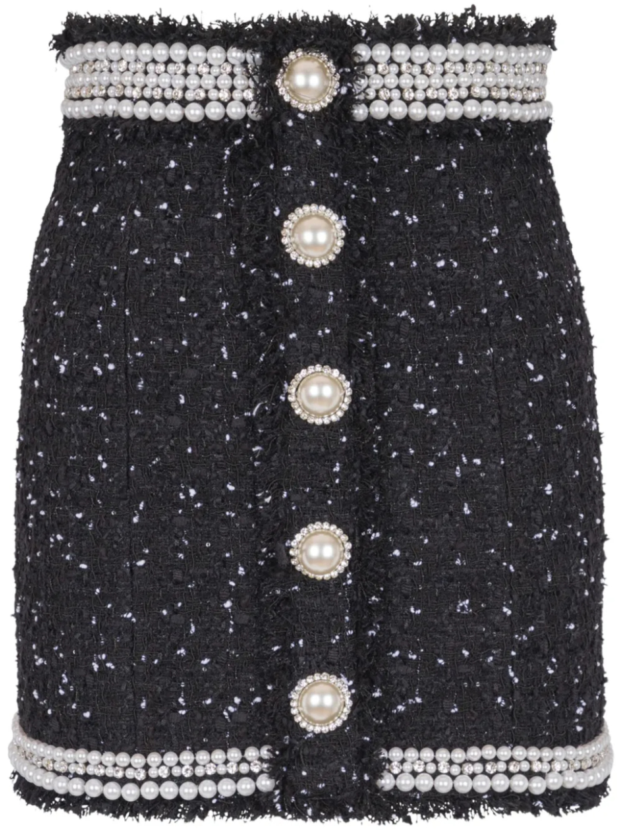 

Balmain юбка миди с искусственным жемчугом, черный