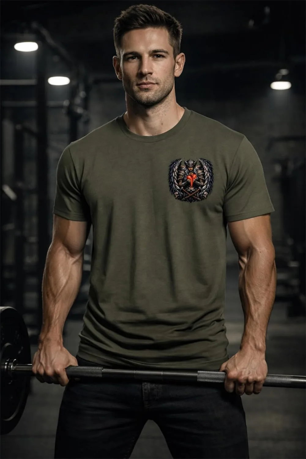 Футболка Cursed with Life Gym - Some Things Stay Broken, мотивационная для фитнеса, одежда для тренировок на развитие Mental Toughness GENERIC, черный — фото 3