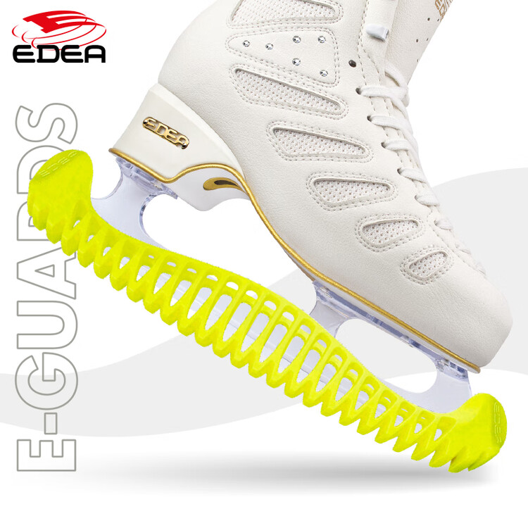 

EDEA Коньки для фигурного катания Italian Imported, накладки на лезвия, несъёмные, жёлтые, размер M (34-40.5)