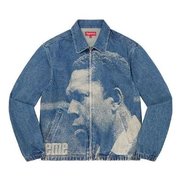

Куртка john coltrane a love denim harrington jacket 'teal white' Supreme, мультиколор