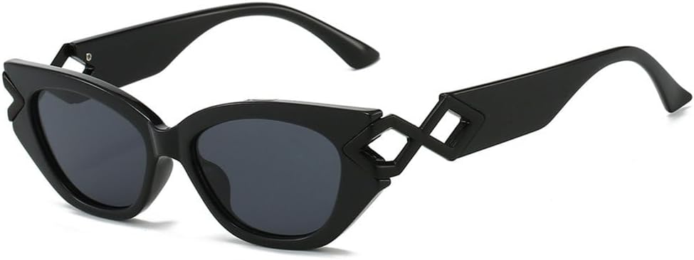 

Модные солнцезащитные очки «кошачий глаз» с градиентными линзами, персонализированной оправой в виде скрепки, роскошным декором, защитой от УФ-излучения UV400 generic, Black Black