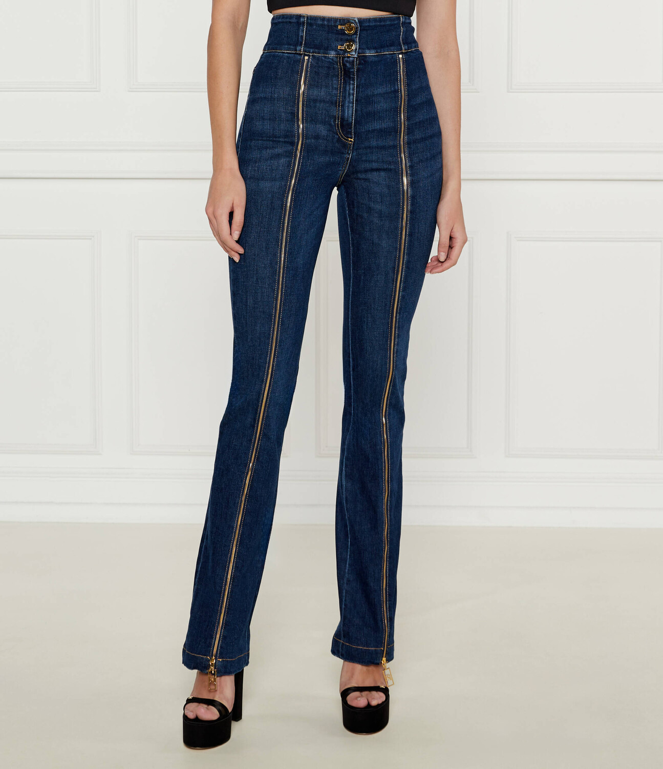 

Джинсы Elisabetta Franchi flare fit, синий