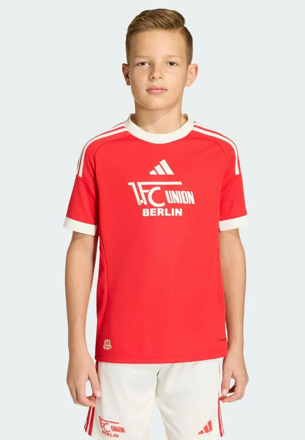 Футболка и клубная форма union berlin 4 Adidas Performance, Off White/Vivid Red — фото 2