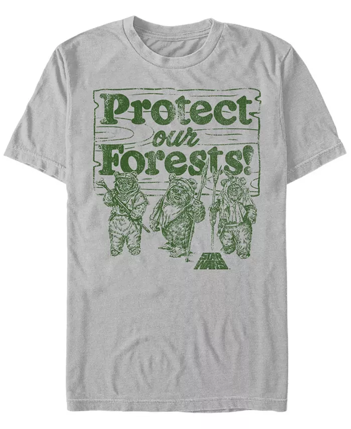 

Мужская футболка с коротким рукавом Protect Our Forest Fifth Sun, серебряный