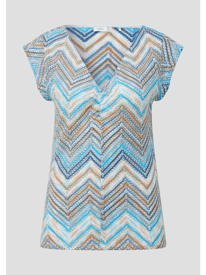 

s.Oliver Футболка 64X0_лазурно-синего цвета, Синий, s.Oliver Футболка 64X0_лазурно-синего цвета