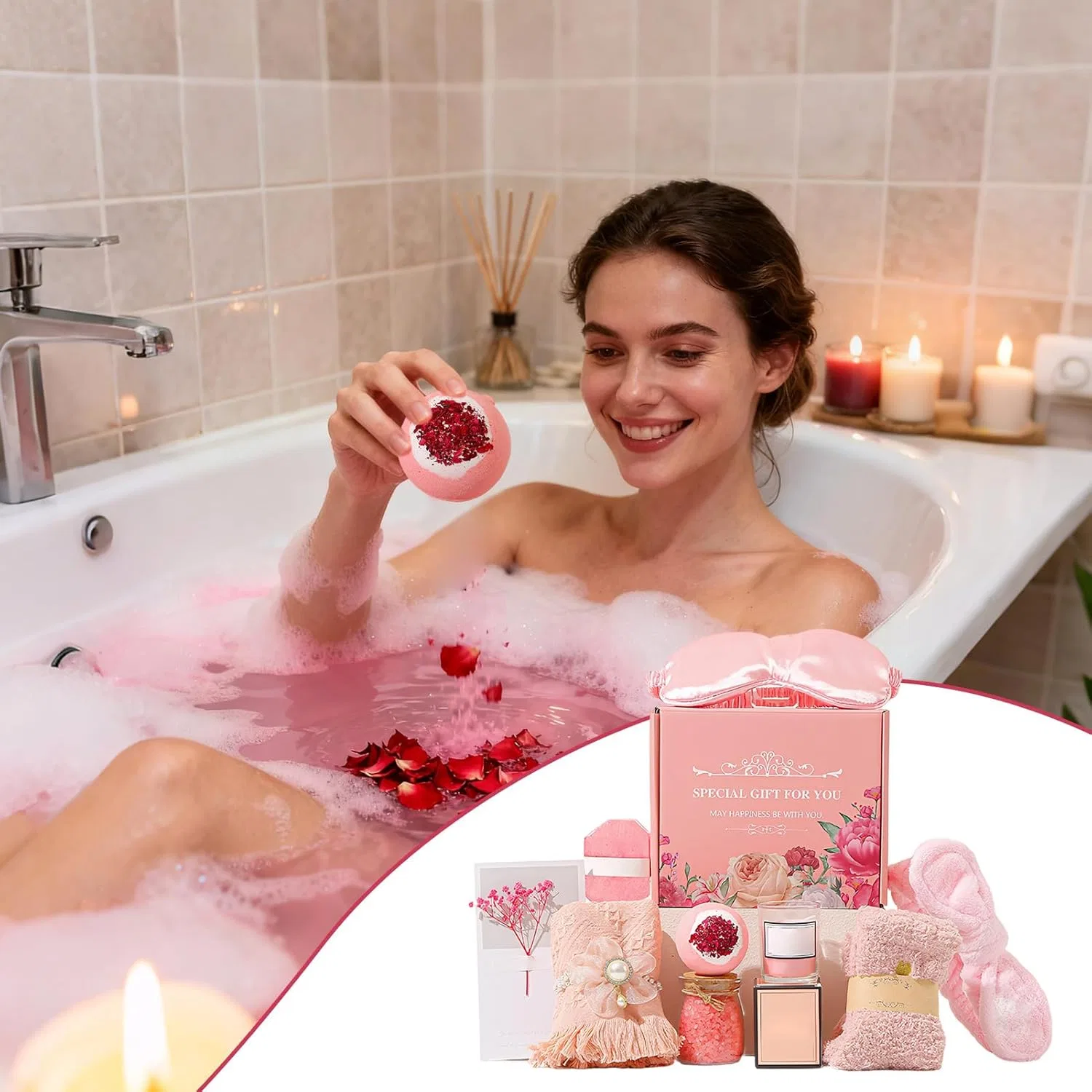 Набор для ухода за телом Relaxing Comfort Bath Accessories Generisch — фото 4