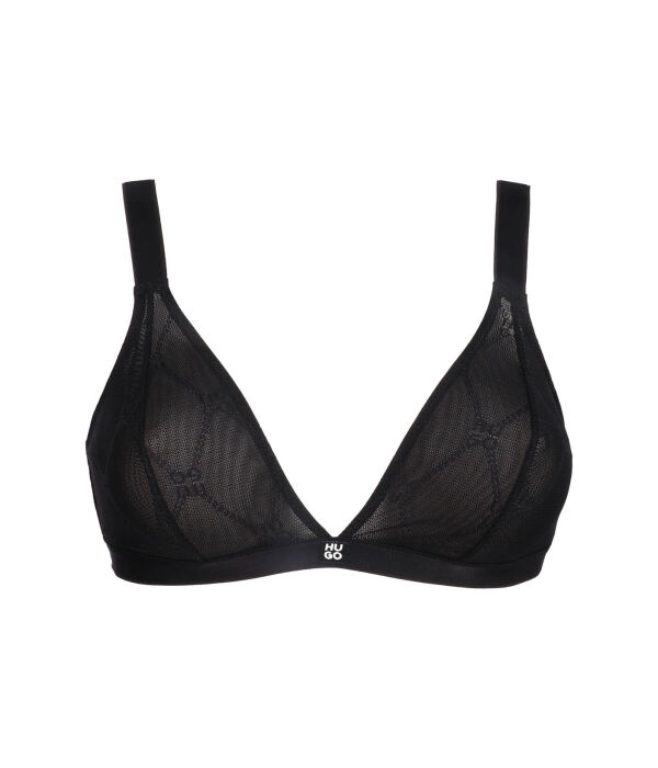 

Бюстгальтер кружевной Hugo Bodywear спортивный, черный