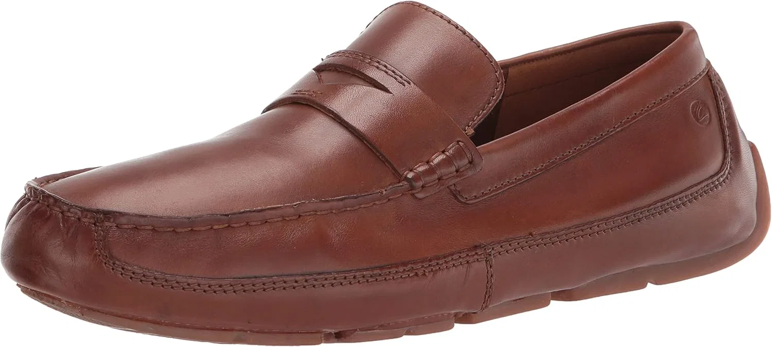 Мокасины из натуральной кожи Clarks, темно-коричневая кожа