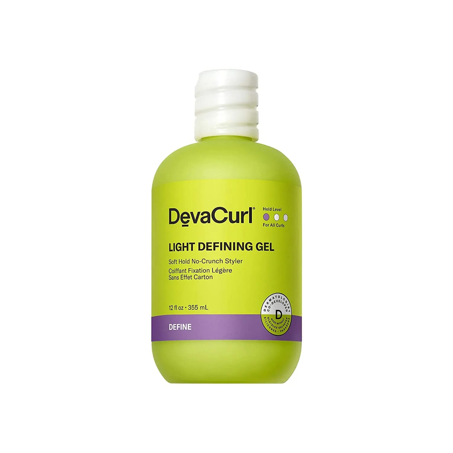 DevaCurl Light Defining Gel - средство для укладки с мягкой фиксацией и защитой от скручивания | Формула, не осыпающаяся | Придает естественную текстуру | Подходит для всех типов кудрей